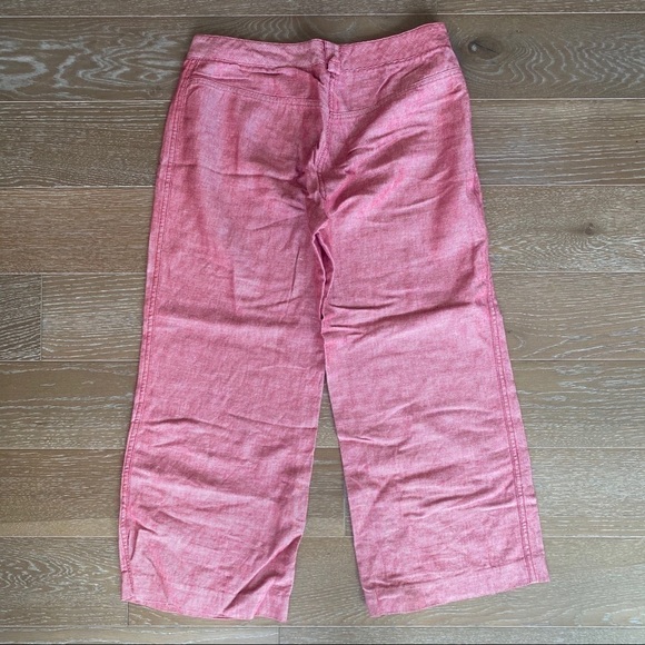 Express Linen & Cotton Summer Capri Pant | Red | 4 Small - Picture 5 of 5